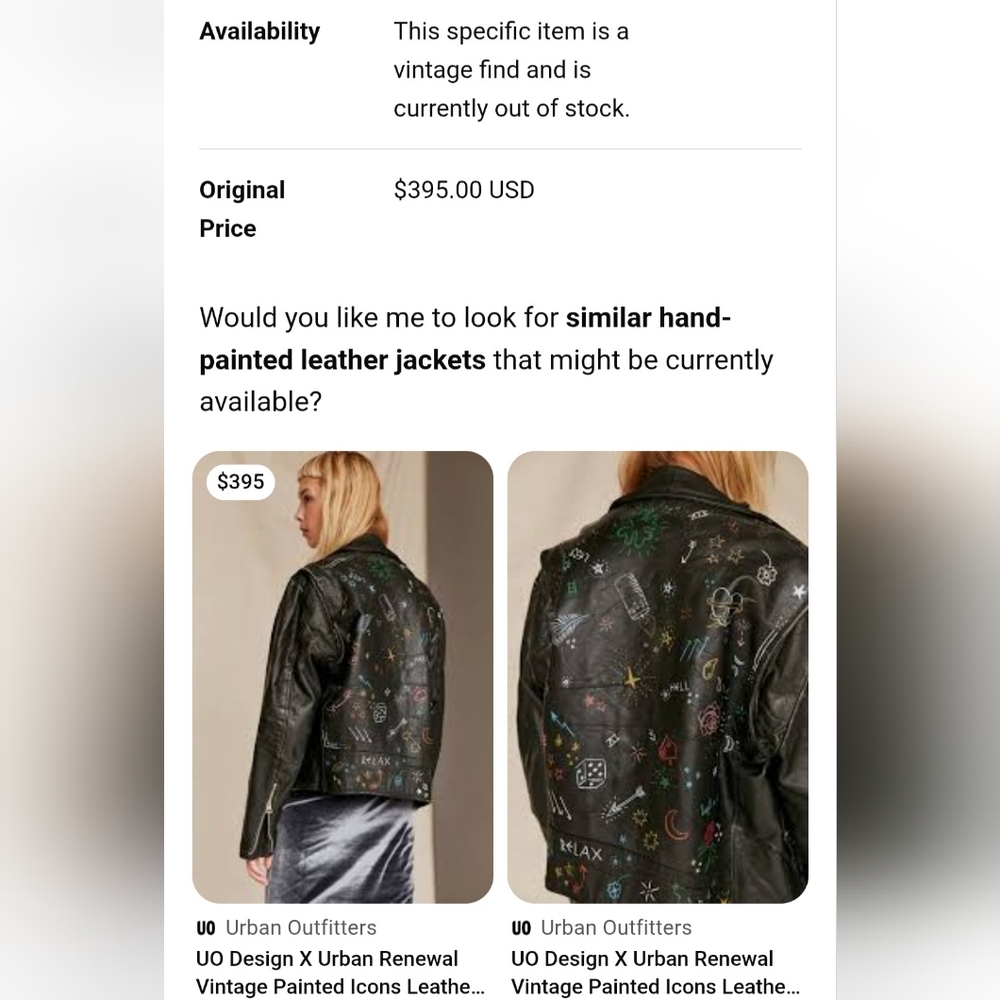 Urban Outfitters Black Leather Jacket with Colorful Artistic Accents - Picture 11 of 11